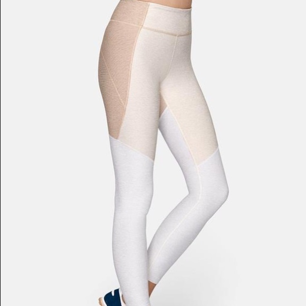 Outdoor Voices | 7/8 Tri-tone Leggings small in Oatmeal
